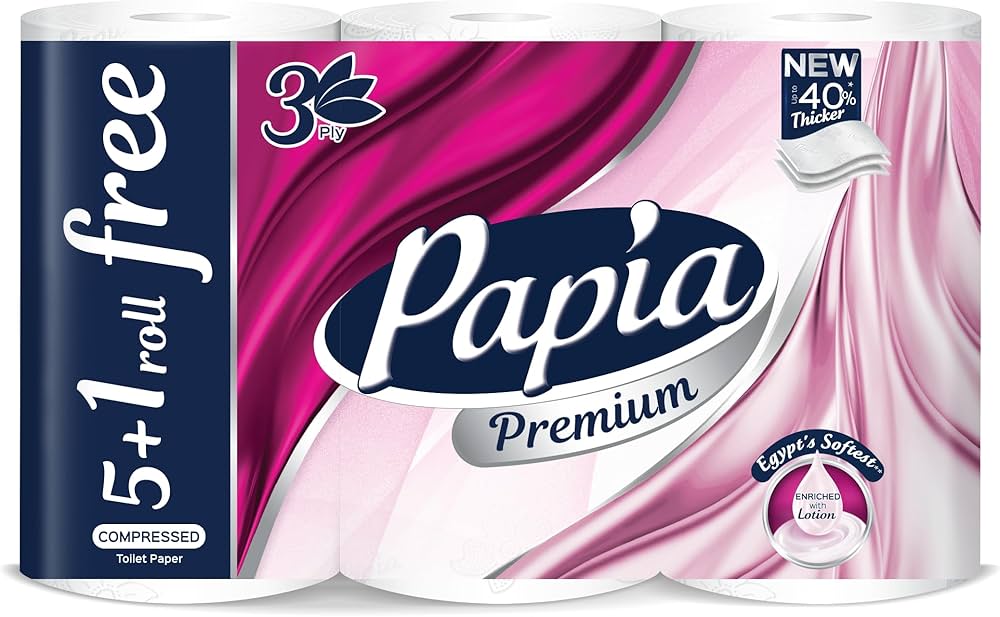 Papia Toilet Paper - 6 Rolls *6