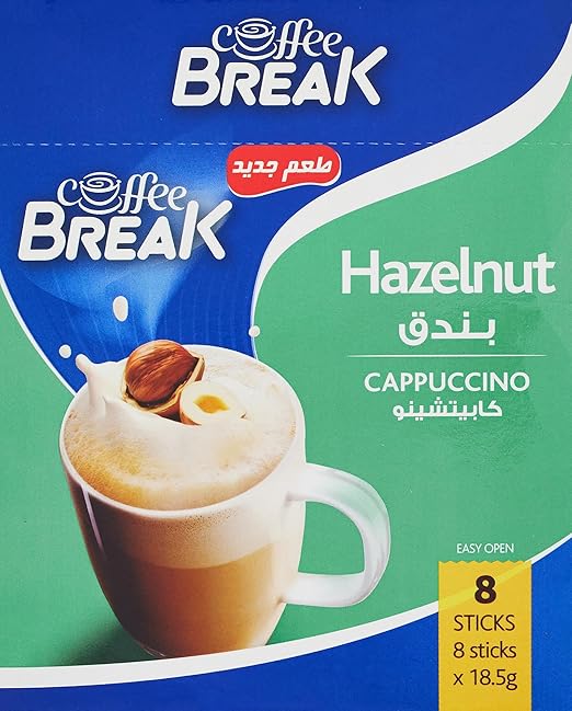 Coffee Break Cappuccino Hazelnut 8*18.5 gm 