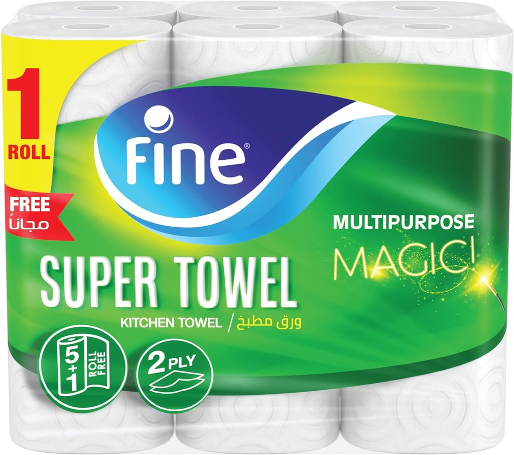 Fine Kitchen Tissue Paper kitchen towel, 2 layers 6 rolls