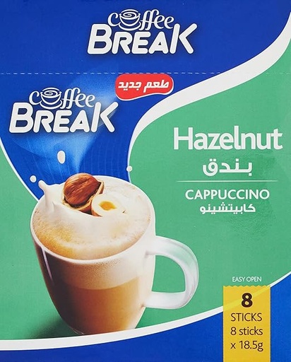 Coffee Break Cappuccino Hazelnut 8*18.5 gm 