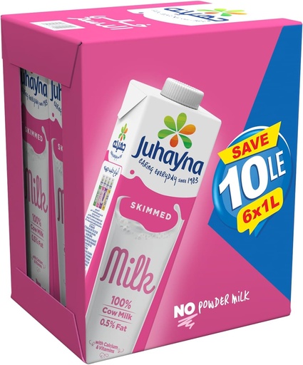 Juhayna Skimmed Milk 6*1L